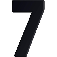 Kirsten Ziffer selbstklebend, Type 7, Höhe 30 mm, Aluminium schwarz eloxiert