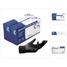 Toolbrothers Nitril Einweg Handschuhe in Spenderbox Schwarz / Black 200 Stück Größe S / Small - nicht Steril