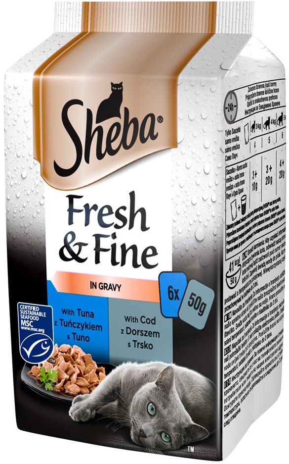 SHEBA Fresh & Fine Fisch Variation Mini 6x50g