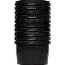 Benbow Eimer mit Deckel 0,5L x10 Schwarz - lebensmittelecht, stabil, luftdicht, auslaufsicher, geruchsneutral - Plastikeimer mit Henkel - leer - Schwarz