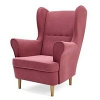 JVmoebel Ohrensessel, Sessel Club Lounge Designer Lehn Stuhl Polster Sofa 1 Sitzer Fernseh Textil Neu rosa