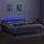 vidaXL Boxspringbett mit Matratze & LED Hellgrau 200x200 cm Stoff