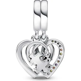 Pandora Puzzleteil Herzen Silber 792239C01
