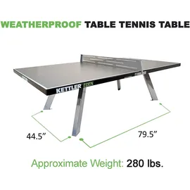 Kettler Tischtennisplatte Eden Outdoor Grau