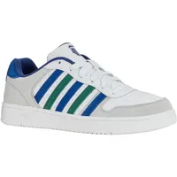 K-Swiss Court Palisades Sneaker, White BLUEQRTZ, 44 EU