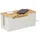 Relaxdays Kabelbox 13 x 31 x 14 cm 1-tlg. Weiß/Bronze
