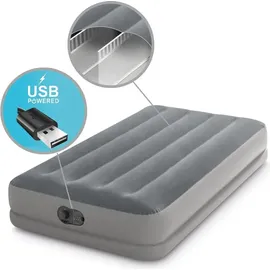 Intex 64112 Twin Dura-Beam Prestige Mid-Rise Luftbett mit USB-Pumpe, aufgeblasene Größe: 99 x 191 x 30 cm