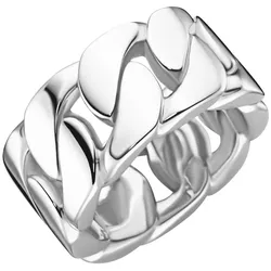 Giorgio Martello Milano Ring Panzerketten-Optik, Silber 925 62 Herren 