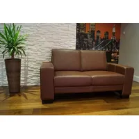 100% Echtleder 2 er Sofa 150cm  Echt Leder Couch Ledersofa Rindsleder Volleder