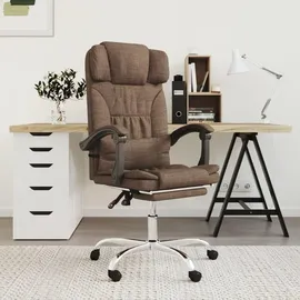 vidaXL Bürostuhl mit Massagefunktion Stoff Braun