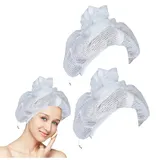 Kellegour 2 Stück Net Plopping Cap für Lockiges Haar,Trockenhauben für Lockigem Haare,Haarnetz Plopping Haube Lockiges Haar Trockenhauben mit Verstellbarem Kordelzug für Langes,Lockiges Haar