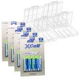 XCell 16x AA Mignon Akku Ni-MH 1,2V 2700mAh + 4x Box