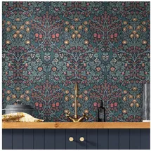 William Morris At Home - Blackthorn Navy Vliestapete 10mx52cm