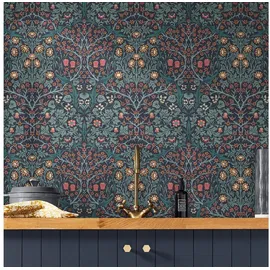 William Morris At Home - Blackthorn Navy Vliestapete 10mx52cm