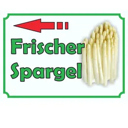 Verkaufsschild Schild Spargel links A4 (210x297mm)