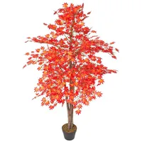 Homescapes Kunstbaum Rot/Orange 'Ahornbaum', 160 cm