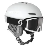 Scott Combo Helmet Track+goggle Factor Pro white (0002) L