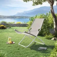 Emu Snooze Liegestuhl Stahl/Emu-Tex Hellgrau