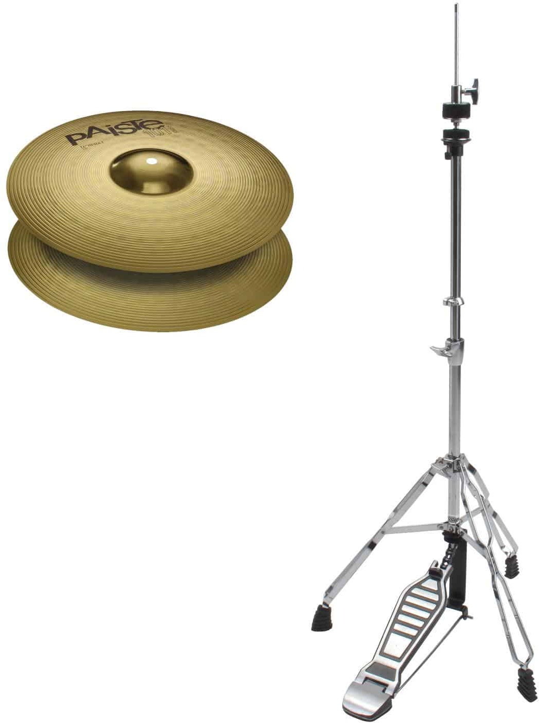 Paiste 101 Brass 14" Hi-Hat + HiHat Maschine SET