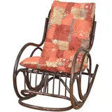 Mid.you Schaukelstuhl, Braun, Holz, Rattan, massiv, Uni, Füllung: Vlies, 62x97x118 cm, Schaukelfunktion, Wohnzimmer, Sessel, Schaukelstühle