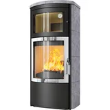 Kaminofen Hark Roma GT ECOplus 7 kW - Naturstein - Korpus: graphit/verchromt