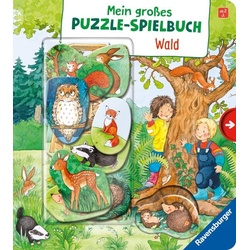 Mein großes Puzzle-Spielbuch: Wald