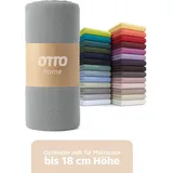 OTTO home Spannbettlaken Jersey 200 x 200 cm grau