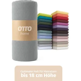 OTTO home Spannbettlaken Jersey 200 x 200 cm grau