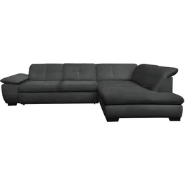 belluti Ecksofa Stoff 5-Sitzer Dunkelgrau