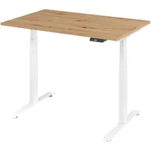 bümö Schreibtisch elektrisch Lite Asteiche braun / Weiß