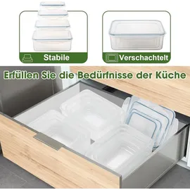 yashe Frischhaltedose transparent 1 l 4-teiliges Set