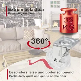 SOTech Möbelrolle RAPID Ø 75 mm transparent