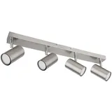 ETC Shop Deckenstrahler 4 Flammig 56 x 12 x 6 cm silber
