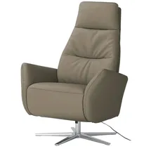 Max Schelling Sessel Elmira Leder 81 x 120 x 92 cm Braun elektrisch, drehbar