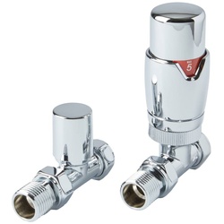 Thermostatisches Durchgangsventil-Set – Chrom – Hudson Reed