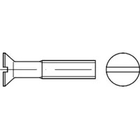Industrial Quality Supplies DIN 963 Senkschraube mit Schlitz, MS
