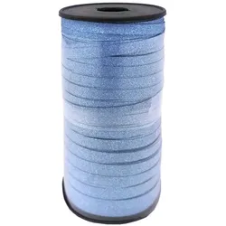 Geschenkband / Ballonband / Polyband / Kräuselband - glitzer hellblau 92m
