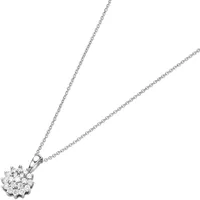 Luigi Merano Kette Blüte mit Brillanten, Gold 585 45 cm Weiss Damen