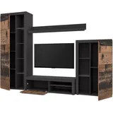 ax living Wohnwand Grau, Matera Oldwood 270/190/41 cm ohne Led