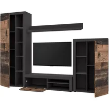 ax living Wohnwand Grau, Matera Oldwood 270/190/41 cm ohne Led