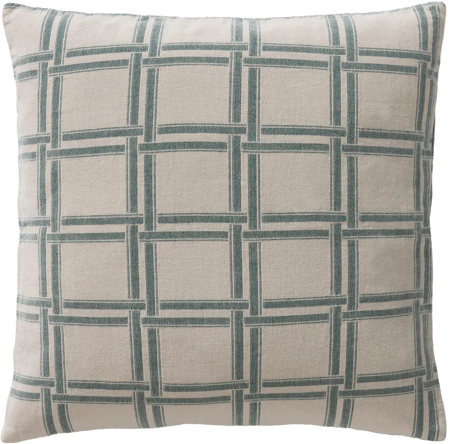 benuta Nest - Kissenbezug Dario Cream/Grün 45x45 cm