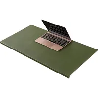 Büro Schreibtischunterlage aus Leder, großes Mauspad mit Kantenschutz, wasserdicht, glatte Schreibunterlage für Laptop-Tastatur, 80 x 40 cm, Grün