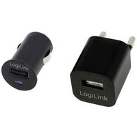 Logilink PA0076 USB-Ladegerät Innenbereich, KFZ, Steckdose Ausgangsstrom (max.) 1500mA Anzahl Ausg�