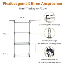 Amazon Basics Turm-Wäscheständer 1,73 m grau