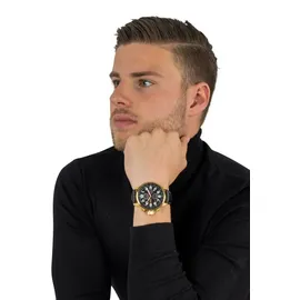 Riess-Ambiente Invicta I-Force 3330 Herren uhr - Wasserdicht - Analog - Quarzuhrwerk - Edelstahl mit schwarzen zifferblat - 46mm - Gold