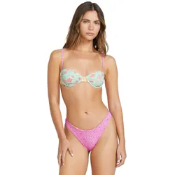 Bade-Shirt BILLABONG "Folk Story", Damen, Gr. XL, Cup B, bunt (multi), 78% Nylon 22% Polyurethan, Bikini-Oberteile