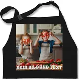 Kinderschürze Schürze Kinder Jungen Mädchen - Dein Bild oder Foto und Text Kochen Geschenk - 2-6 Jahre - Schwarz - kinderbackschürzen selbst drucken kochschürze kinderkochschürzen - 2-6 Jahre