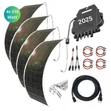 myvoltaics MyUltraleicht Balkonkraftwerk monokristallin 1240 W inkl. APsystems Wechselrichter 800 W