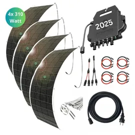 myvoltaics MyUltraleicht Balkonkraftwerk monokristallin 1240 W inkl. APsystems Wechselrichter 800 W