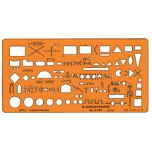 Standardgraph Zeichenschablone NATO Truppenzeichen 8355 orange